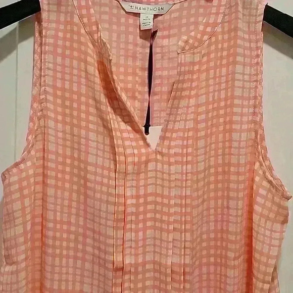 41 Hawthorn Pink White Sleeveless Top Size XS Petite - Picture 4 of 7